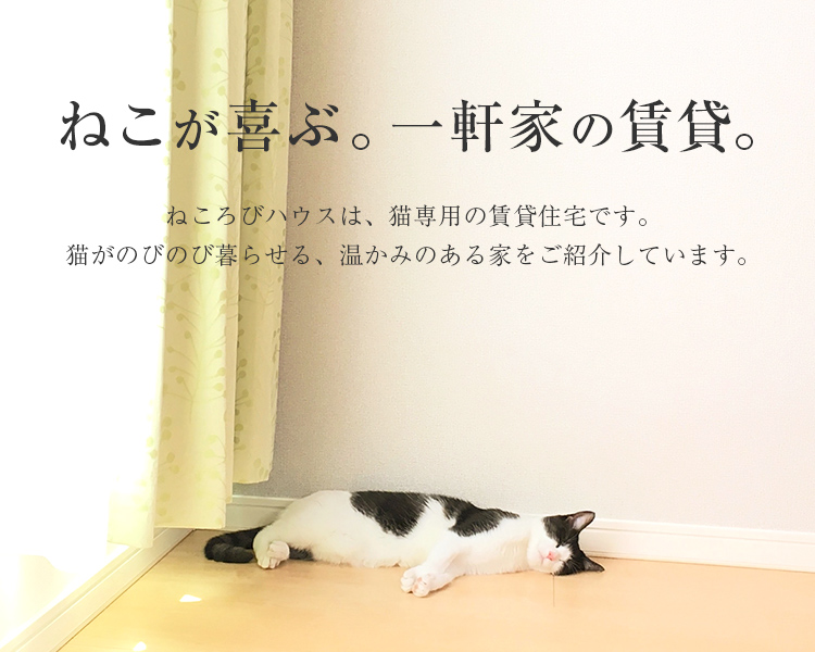 ねこが喜ぶ。一軒家の賃貸。